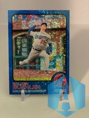 2022 Topps Heritage Walker Buehler Blue Sparkle Chrome SP #127 Dodgers